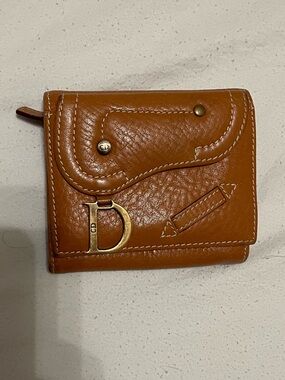 Dior Saddle Brown Leather Wallet